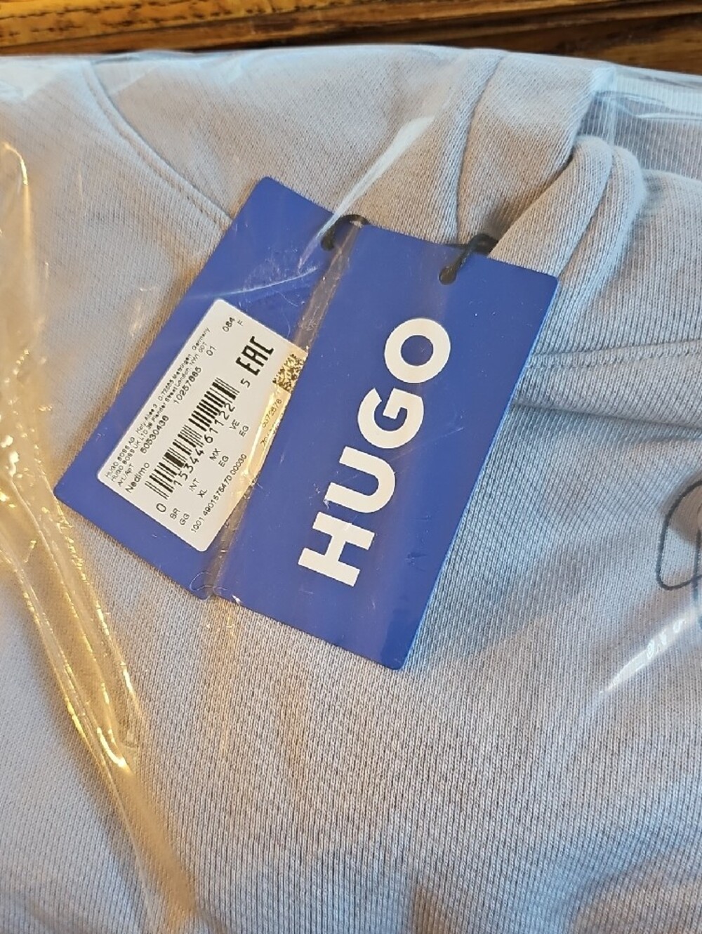 Hugo Boss Men's Nedimo Relaxed Fit Long Sleeve Logo Hoodie - Open Grey NWT - Picture 6 of 6